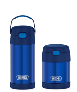 12oz FUNtainer® Water Bottle & 10oz Food Jar Bundle - Navy