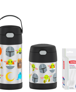 Mandalorian 12oz FUNtainer® Water Bottle & 10oz Food Jar Bundle