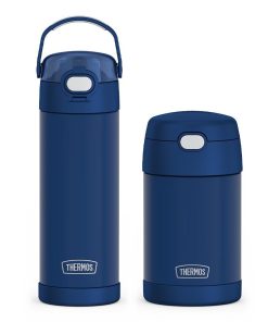 16oz FUNtainer® Water Bottle & Food Jar Bundle - Navy