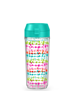 18oz Double Wall Water Bottle Multi Colored Rows